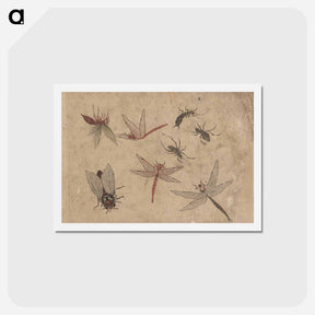 アートポストカード-Album of Sketches by Katsushika Hokusai and His Disciples - 葛飾 北斎 Postcard.