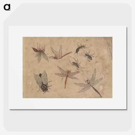 アートポスター-Album of Sketches by Katsushika Hokusai and His Disciples - 葛飾 北斎 Poster.