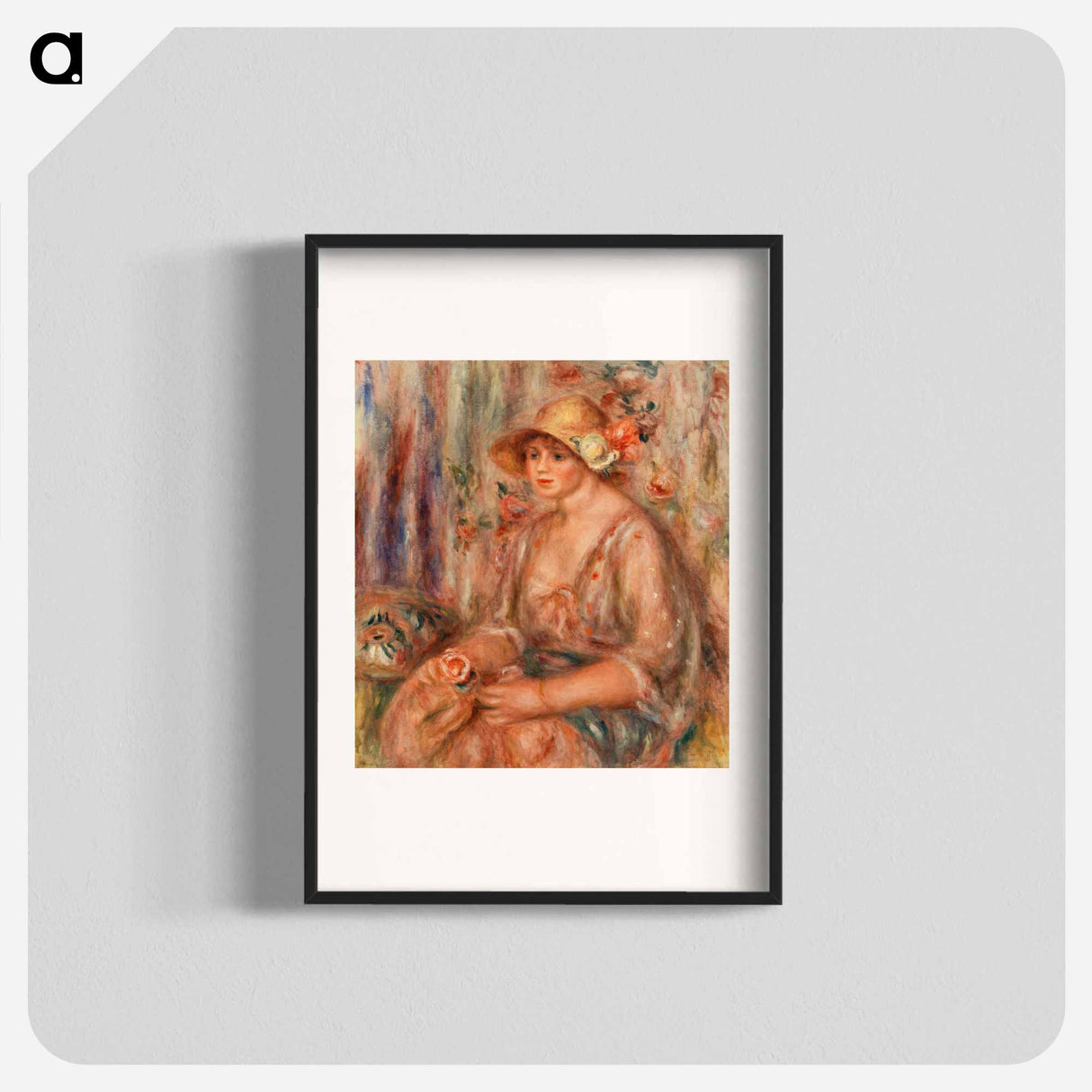 Woman in Muslin Dress - ピエール オーギュスト ルノワール Poster.