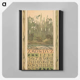 Kalenderblad voor februari met muizen en sneeuwklokjes by Theo van Hoytema - テオ ヴァン ホイテマ Canvas.