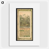 Kalenderblad voor februari met muizen en sneeuwklokjes by Theo van Hoytema - テオ ヴァン ホイテマ Poster.