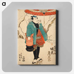 アートパネル-The Actor Bandō Hikosaburō as Ukiyo Inosuke in “Sekai ha Taira ume no kaomise”
 - 歌川 国貞 Canvas.