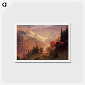 アートポストカード-View of the Grunewald - アルバート ビアスタット Postcard.