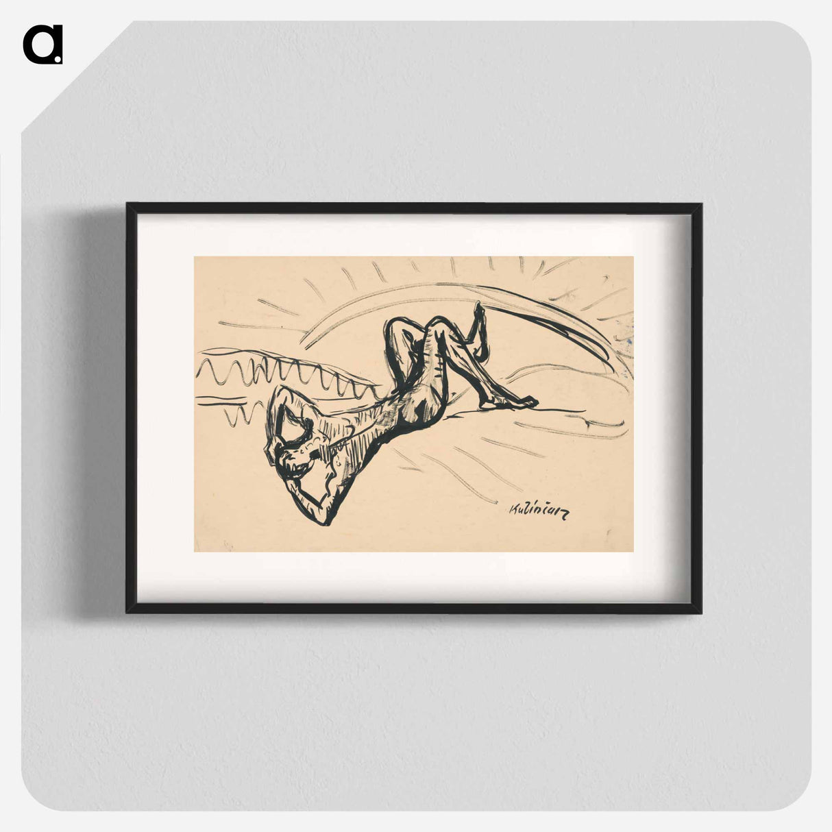 Reclining male nude - アーノルド ピーター ワイズ クビンチャン Poster.