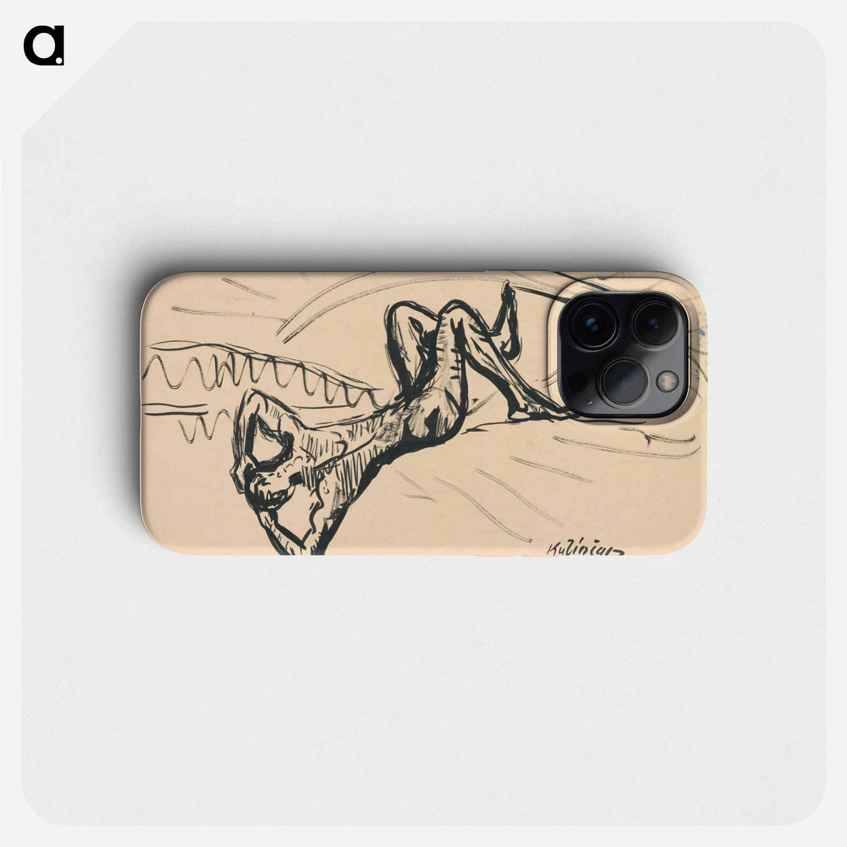 Reclining male nude - アーノルド ピーター ワイズ クビンチャン Phone Case.