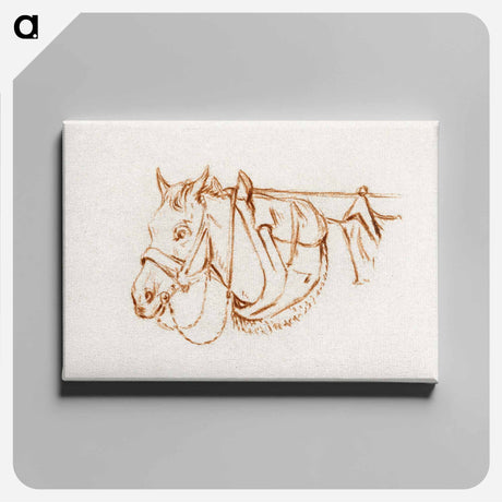 アートパネル-Head of a rigged horse - ジャン ベルナール Canvas.