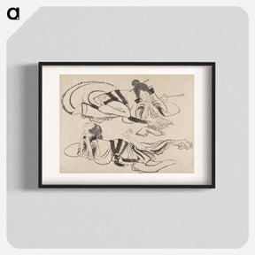 アートポスター-Hokusai's Album of Sketches - 葛飾 北斎 Poster.