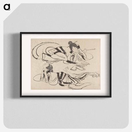 アートポスター-Hokusai's Album of Sketches - 葛飾 北斎 Poster.