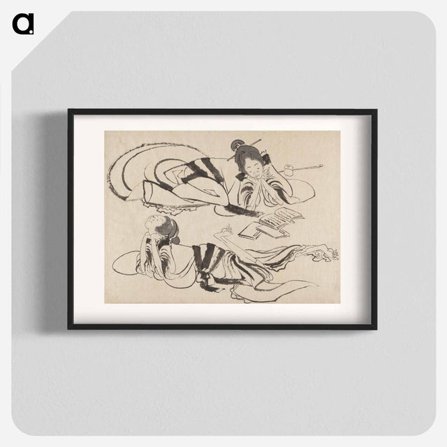 アートポスター-Hokusai's Album of Sketches - 葛飾 北斎 Poster.