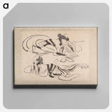 Hokusai's Album of Sketches - Katsushika Hokusai Canvas.