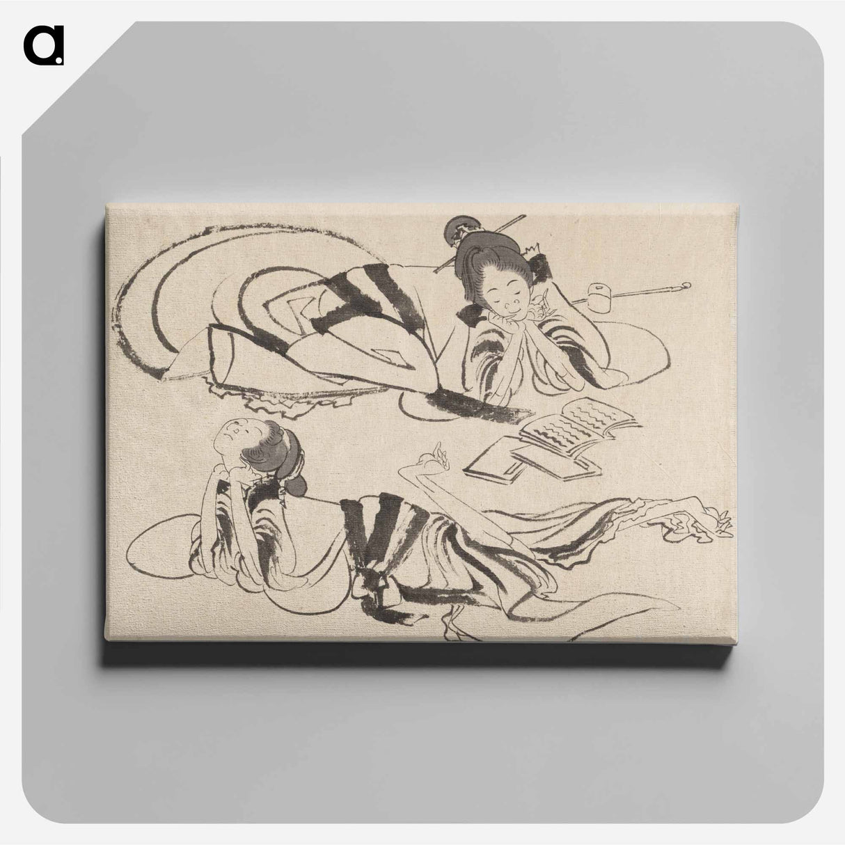 アートパネル-Hokusai's Album of Sketches - 葛飾 北斎 Canvas.