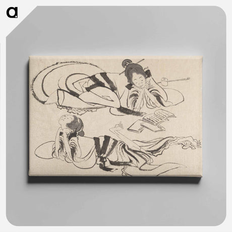 アートパネル-Hokusai's Album of Sketches - 葛飾 北斎 Canvas.