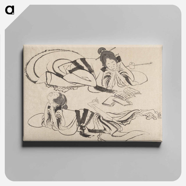 アートパネル-Hokusai's Album of Sketches - 葛飾 北斎 Canvas.