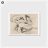 アートポストカード-Hokusai's Album of Sketches - 葛飾 北斎 Postcard.