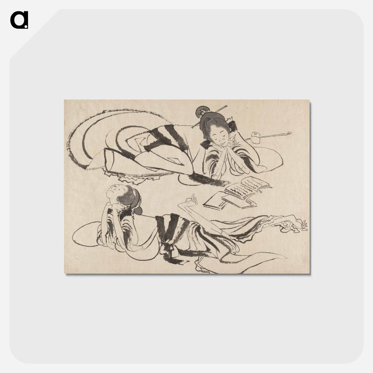 アートポストカード-Hokusai's Album of Sketches - 葛飾 北斎 Postcard.