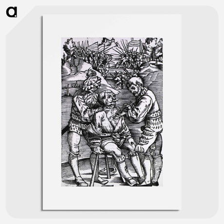 アートポスター-Military Surgeon Treating a Battle Wound
 - 国立医学図書館 Poster.