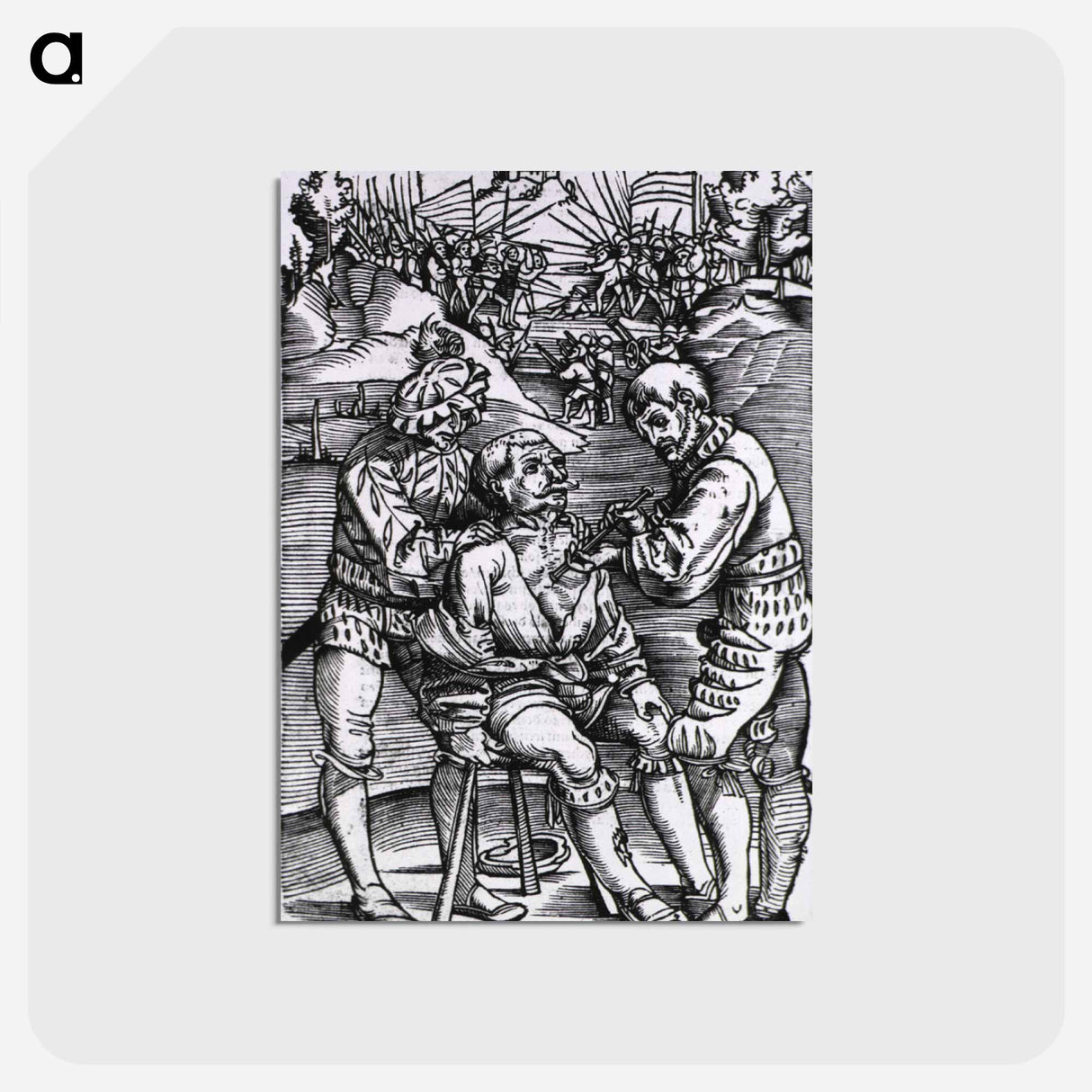 アートポストカード-Military Surgeon Treating a Battle Wound
 - 国立医学図書館 Postcard.