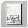 アートパネル-Standing and lying cow - ジャン ベルナール Canvas.