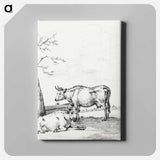 アートパネル-Standing and lying cow - ジャン ベルナール Canvas.