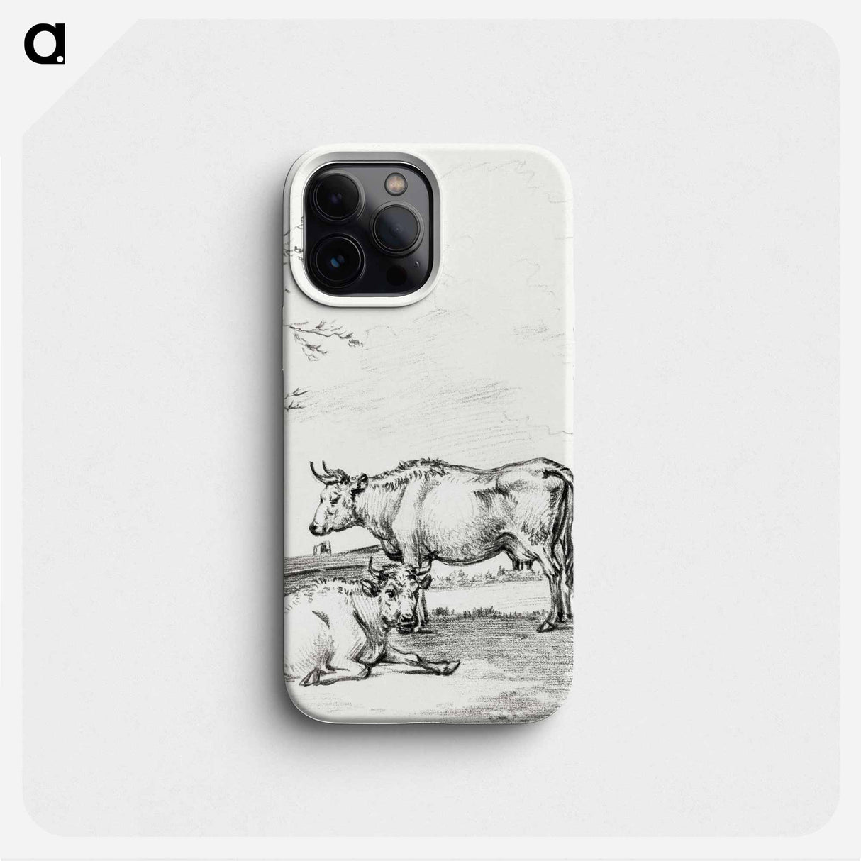 Standing and lying cow - ジャン ベルナール Phone Case.
