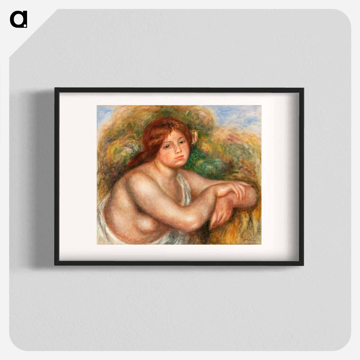 Nude Study, Bust of a Woman - Pierre-Auguste Renoir Poster.