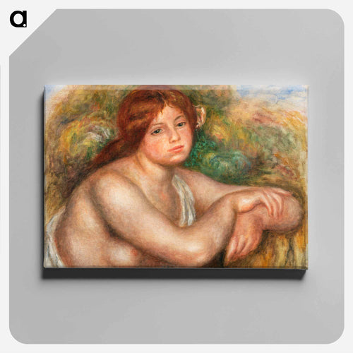 Nude Study, Bust of a Woman - Pierre-Auguste Renoir Canvas.