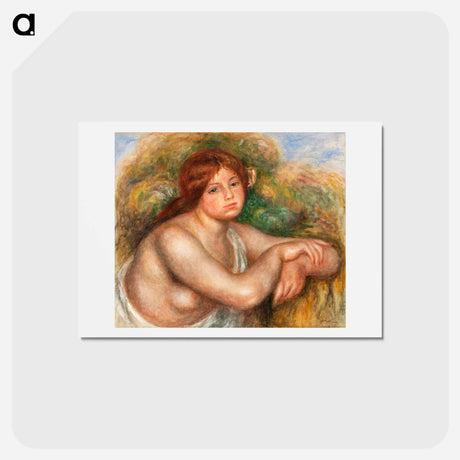 アートポストカード-Nude Study, Bust of a Woman - ピエール オーギュスト ルノワール Postcard.