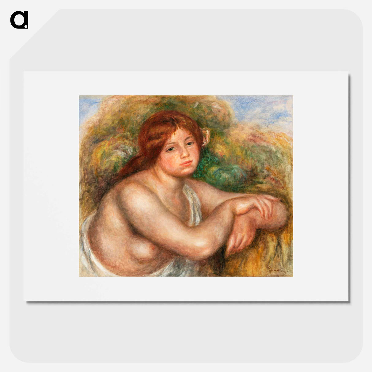 Nude Study, Bust of a Woman - Pierre-Auguste Renoir Poster.