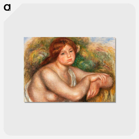 アートポストカード-Nude Study, Bust of a Woman - ピエール オーギュスト ルノワール Postcard.