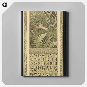 アートパネル-Kalenderblad voor november 1911 met een kikker in het bos by Theo van Hoytema - テオ ヴァン ホイテマ Canvas.