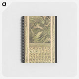 Kalenderblad voor november 1911 met een kikker in het bos by Theo van Hoytema - テオ ヴァン ホイテマ Memo.