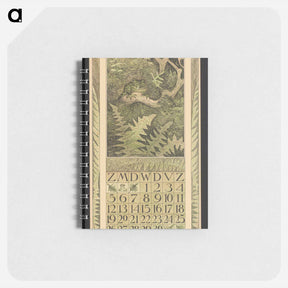 アートメモ帳-Kalenderblad voor november 1911 met een kikker in het bos by Theo van Hoytema - テオ ヴァン ホイテマ Memo.