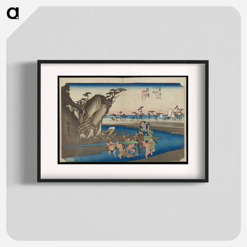 Procession Along a River
 - 歌川 広重 Poster.