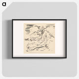 Sketchbook 19 seated man in the landscape - アーノルド ピーター ワイズ クビンチャン Poster.