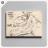 Sketchbook 19 seated man in the landscape - アーノルド ピーター ワイズ クビンチャン Canvas.