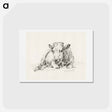 アートポストカード-Lying cow Jean Bernard, after Adriaen van de Velde - ジャン ベルナール Postcard.