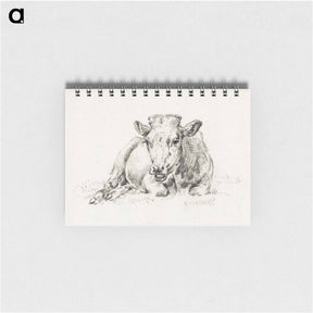 アートメモ帳-Lying cow Jean Bernard, after Adriaen van de Velde - ジャン ベルナール Memo.