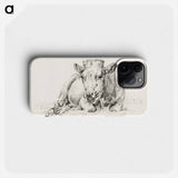 Lying cow Jean Bernard, after Adriaen van de Velde - ジャン ベルナール Phone Case.