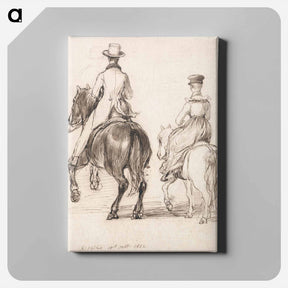 アートパネル-Two Riders Seen from Behind
 - イェール大学アートギャラリー Canvas.