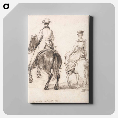 アートパネル-Two Riders Seen from Behind
 - イェール大学アートギャラリー Canvas.