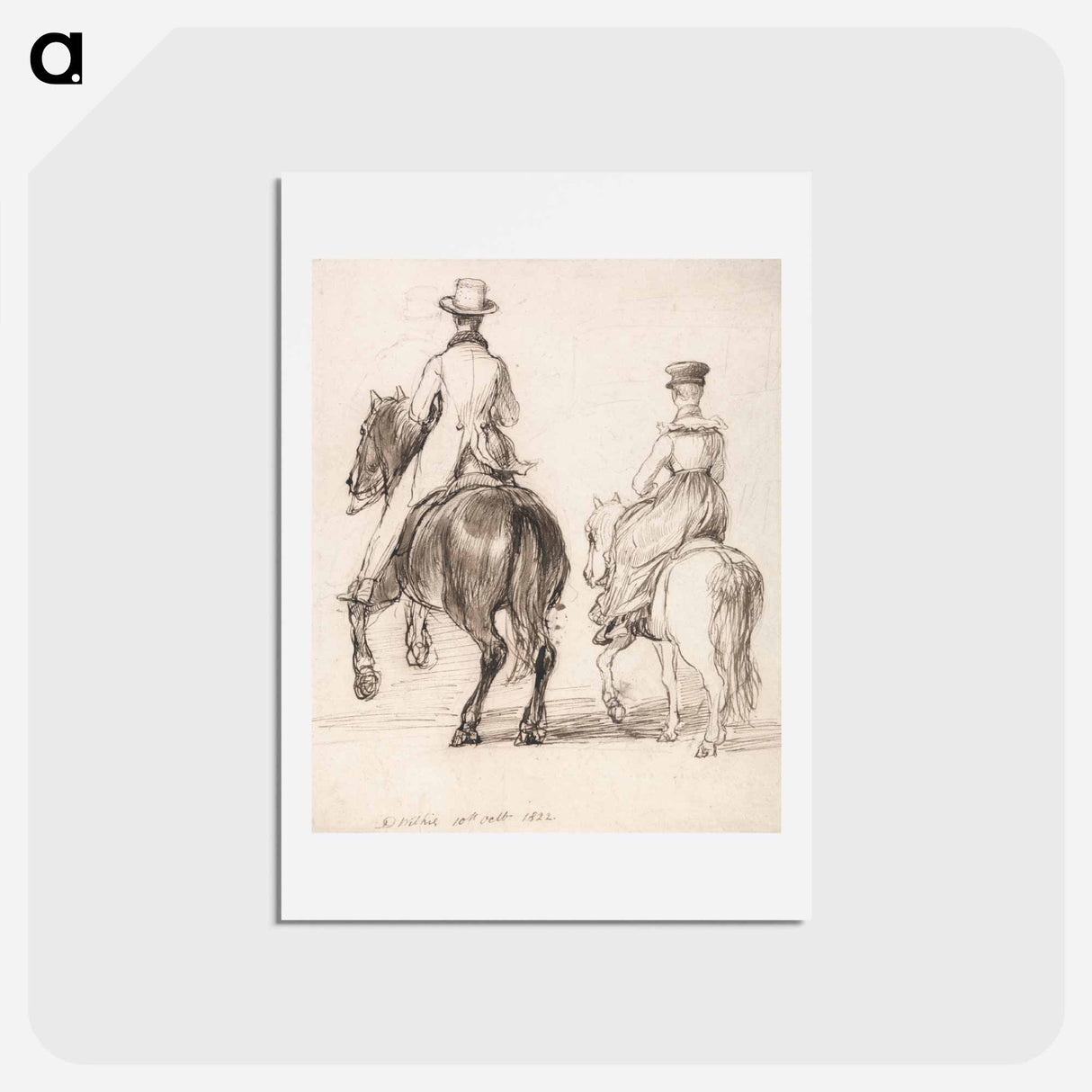 アートポストカード-Two Riders Seen from Behind
 - イェール大学アートギャラリー Postcard.