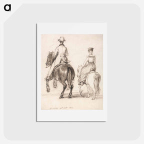 アートポストカード-Two Riders Seen from Behind
 - イェール大学アートギャラリー Postcard.