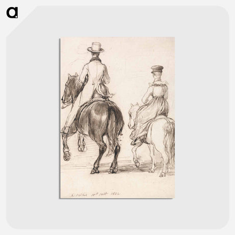 アートポストカード-Two Riders Seen from Behind
 - イェール大学アートギャラリー Postcard.