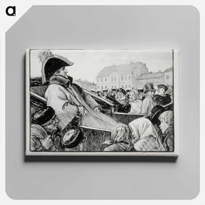 アートパネル-The general from the poem the ensign’s reminiscences of the fair - アルバート エーデルフェルト Canvas.