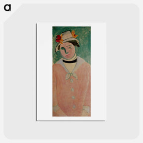 アートポストカード-Marguerite with Hat - アンリ マティス Postcard.