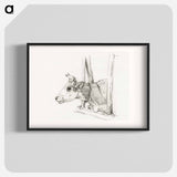 Head of a cow, lying in a stable - ジャン ベルナール Poster.
