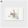 アートポストカード-Head of a cow, lying in a stable - ジャン ベルナール Postcard.