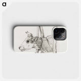 Head of a cow, lying in a stable - ジャン ベルナール Phone Case.