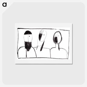 アートポストカード-Three heads - カジミール マレーヴィチ Postcard.