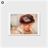 アートポストカード-Head of Young Girl (Tête de jeune fille) - ピエール オーギュスト ルノワール Postcard.